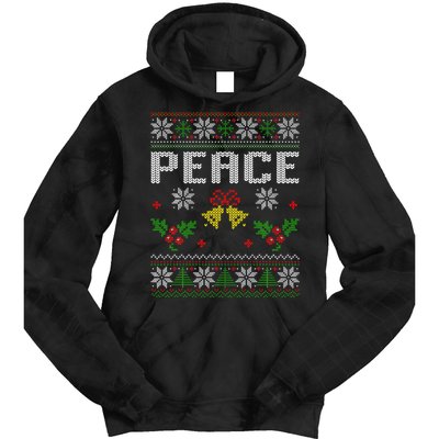 Peace I Come In Peace Couple Matching Ugly Christmas Sweater Tie Dye Hoodie