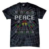 Peace I Come In Peace Couple Matching Ugly Christmas Sweater Tie-Dye T-Shirt