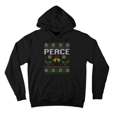 Peace I Come In Peace Couple Matching Ugly Christmas Sweater Tall Hoodie