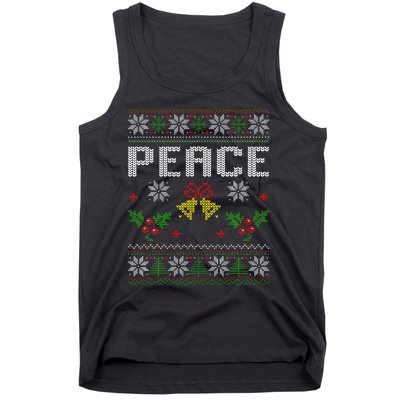 Peace I Come In Peace Couple Matching Ugly Christmas Sweater Tank Top