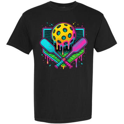 Pickleball Ice Cream Drip Garment-Dyed Heavyweight T-Shirt