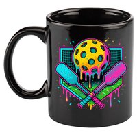 Pickleball Ice Cream Drip 11oz C Handle Ceramic Mug