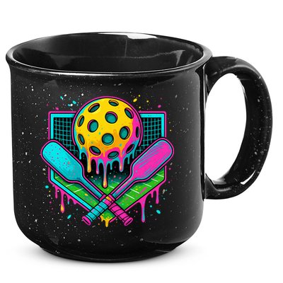 Pickleball Ice Cream Drip 15oz Campfire Ceramic Mug