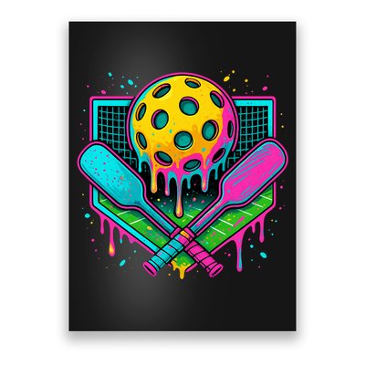 Pickleball Ice Cream Drip Poster
