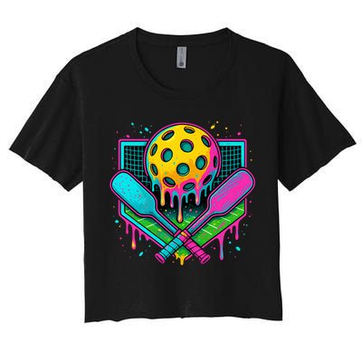 Pickleball Ice Cream Drip Crop Top