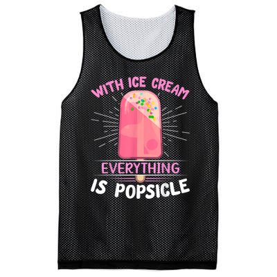 Popsicle Ice Cream Pun For An Ice Cream Lover Mesh Reversible Basketball Jersey Tank