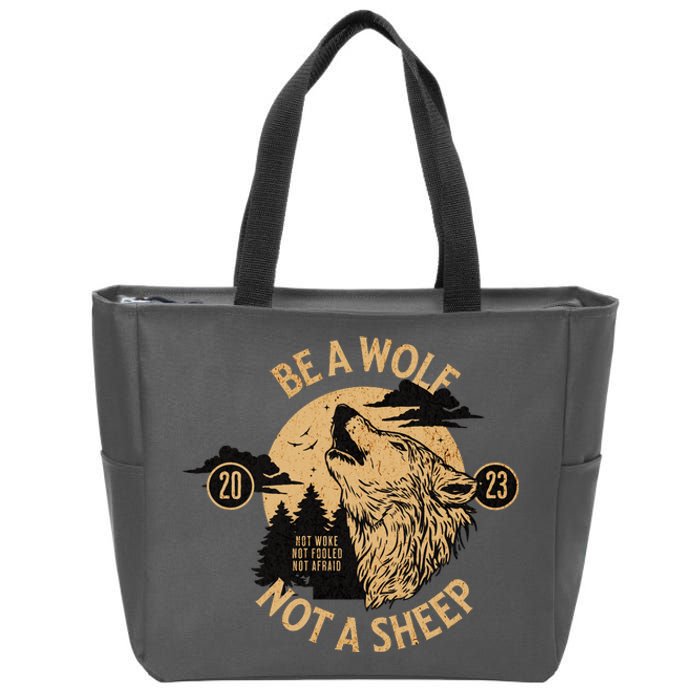 Politically Incorrect Conservative Republican Wolf Zip Tote Bag