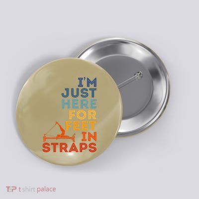 Pilates Instructor Coach Pun For Gym Exercise Fitness Lover Button