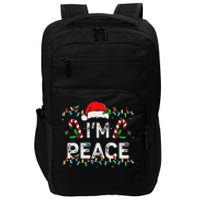 Peace I Come In Peace Couple Matching Ugly Christmas Sweater Impact Tech Backpack