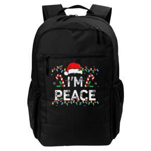 Peace I Come In Peace Couple Matching Ugly Christmas Sweater Daily Commute Backpack