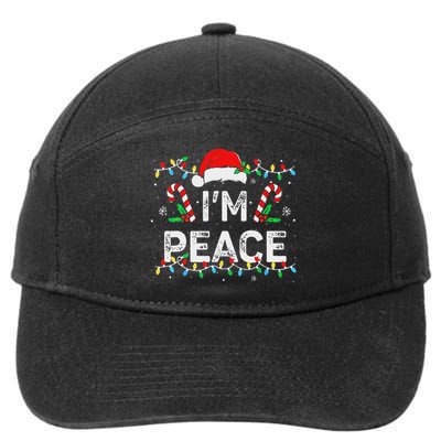 Peace I Come In Peace Couple Matching Ugly Christmas Sweater 7-Panel Snapback Hat