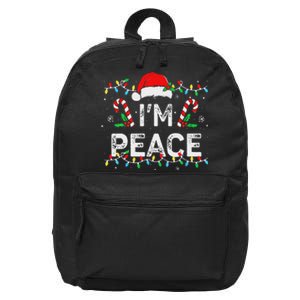 Peace I Come In Peace Couple Matching Ugly Christmas Sweater 16 in Basic Backpack