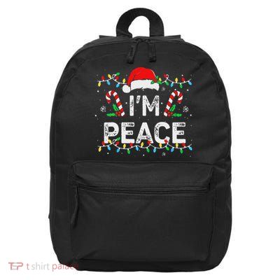 Peace I Come In Peace Couple Matching Ugly Christmas Sweater 16 in Basic Backpack