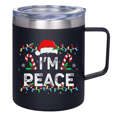 Peace I Come In Peace Couple Matching Ugly Christmas Sweater 12oz Stainless Steel Coffee Mug