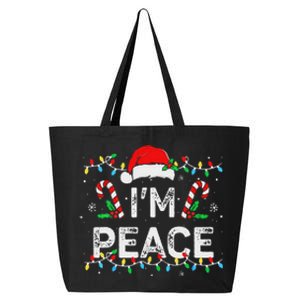 Peace I Come In Peace Couple Matching Ugly Christmas Sweater 25L Jumbo Tote