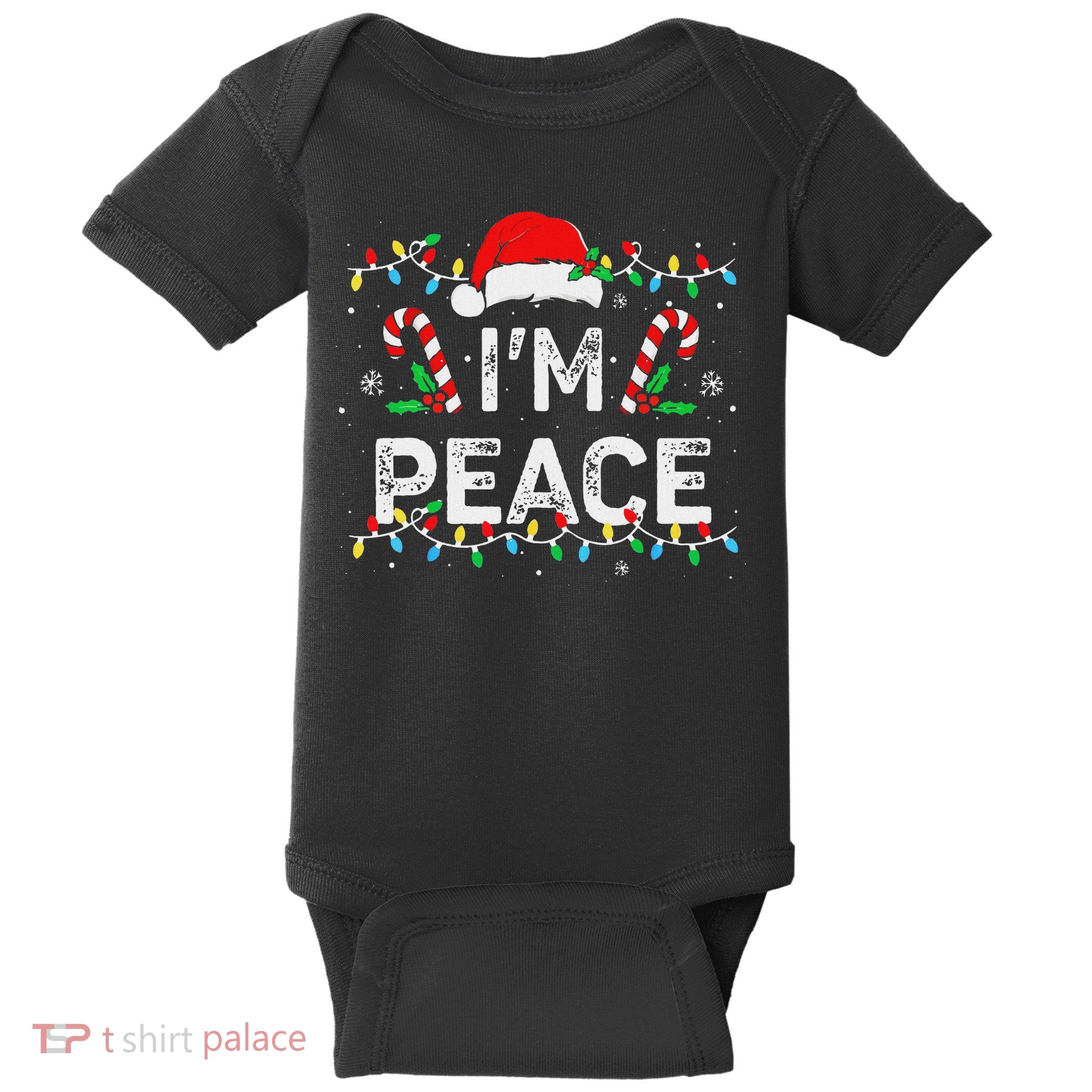 Peace I Come In Peace Couple Matching Ugly Christmas Sweater Baby Bodysuit