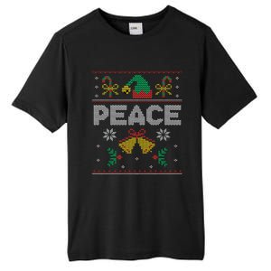 Peace I Come In Peace Couple Matching Ugly Christmas Sweater Tall Fusion ChromaSoft Performance T-Shirt