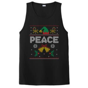 Peace I Come In Peace Couple Matching Ugly Christmas Sweater PosiCharge Competitor Tank