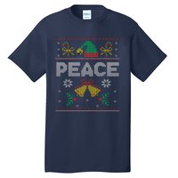 Peace I Come In Peace Couple Matching Ugly Christmas Sweater Tall T-Shirt