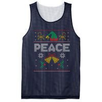 Peace I Come In Peace Couple Matching Ugly Christmas Sweater Mesh Reversible Basketball Jersey Tank