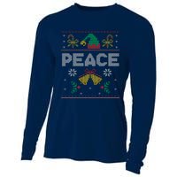 Peace I Come In Peace Couple Matching Ugly Christmas Sweater Cooling Performance Long Sleeve Crew