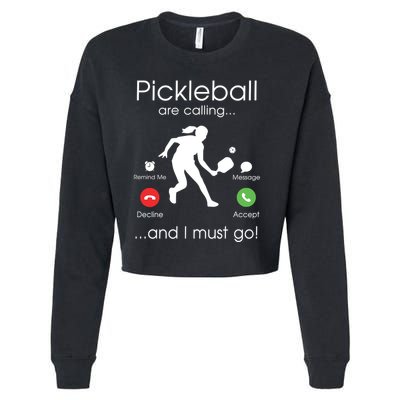 Pickleball Is Calling Cropped Pullover Crew