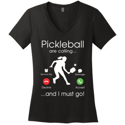 Pickleball Is Calling Women's V-Neck T-Shirt