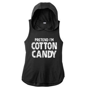 Pretend Im Cotton Candy Easy Halloween Costume Ladies PosiCharge Tri-Blend Wicking Draft Hoodie Tank