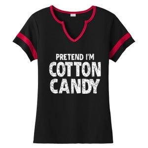 Pretend Im Cotton Candy Easy Halloween Costume Ladies Halftime Notch Neck Tee