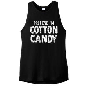 Pretend Im Cotton Candy Easy Halloween Costume Ladies PosiCharge Tri-Blend Wicking Tank