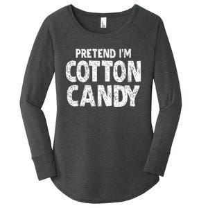 Pretend Im Cotton Candy Easy Halloween Costume Women's Perfect Tri Tunic Long Sleeve Shirt