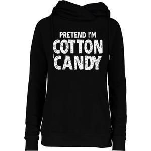 Pretend Im Cotton Candy Easy Halloween Costume Womens Funnel Neck Pullover Hood