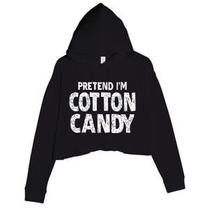 Pretend Im Cotton Candy Easy Halloween Costume Crop Fleece Hoodie