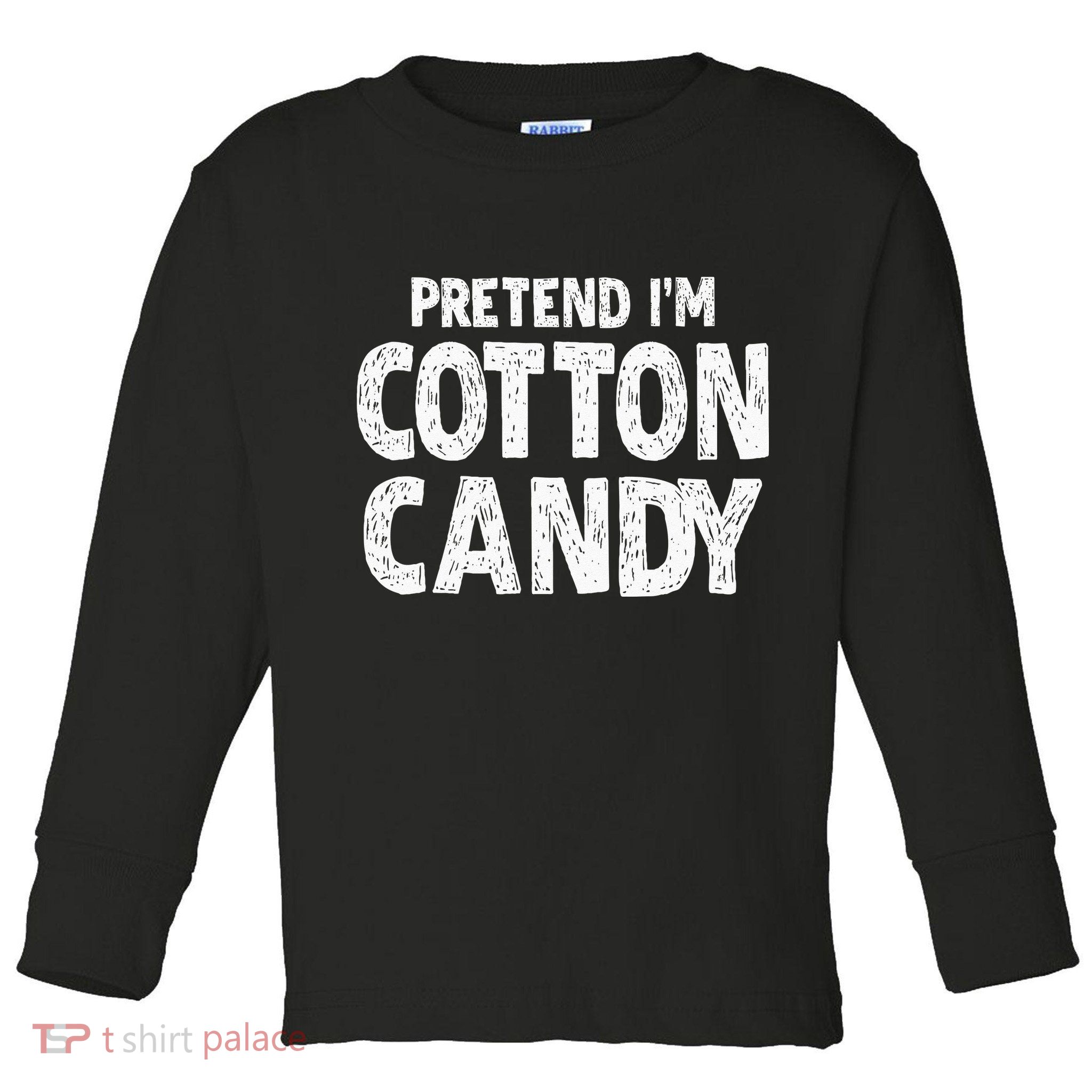 Pretend Im Cotton Candy Easy Halloween Costume Toddler Long Sleeve Shirt