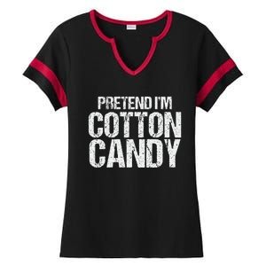 Pretend I'm Cotton Candy Easy Halloween Costume Ladies Halftime Notch Neck Tee