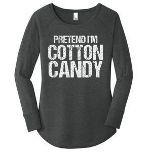 Pretend I'm Cotton Candy Easy Halloween Costume Women's Perfect Tri Tunic Long Sleeve Shirt