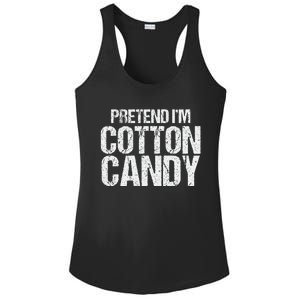 Pretend I'm Cotton Candy Easy Halloween Costume Ladies PosiCharge Competitor Racerback Tank