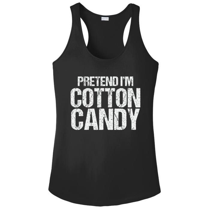 Pretend I'm Cotton Candy Easy Halloween Costume Ladies PosiCharge Competitor Racerback Tank