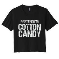 Pretend I'm Cotton Candy Easy Halloween Costume Women's Crop Top Tee