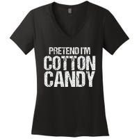 Pretend I'm Cotton Candy Easy Halloween Costume Women's V-Neck T-Shirt