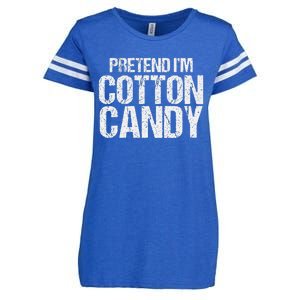 Pretend I'm Cotton Candy Easy Halloween Costume Enza Ladies Jersey Football T-Shirt