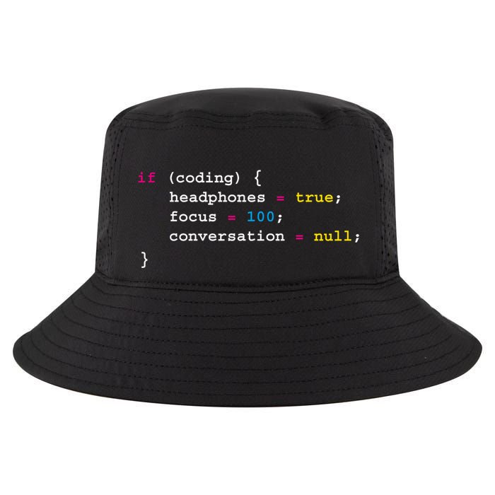 Programming If Coding Headphones Cool Gift Programming Cool Gift Cool Gift Cool Comfort Performance Bucket Hat