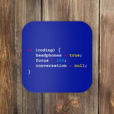 Programming If Coding Headphones Cool Gift Programming Cool Gift Cool Gift Coaster