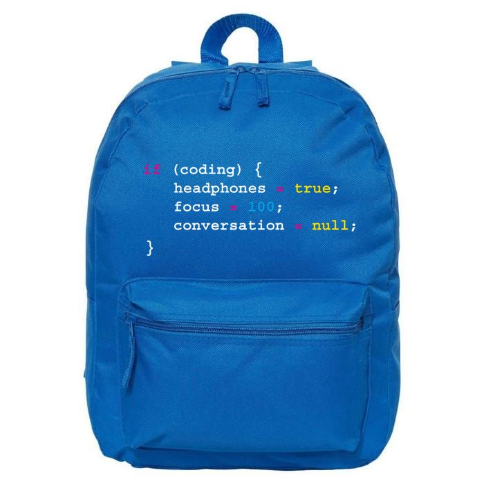 Programming If Coding Headphones Cool Gift Programming Cool Gift Cool Gift 16 in Basic Backpack