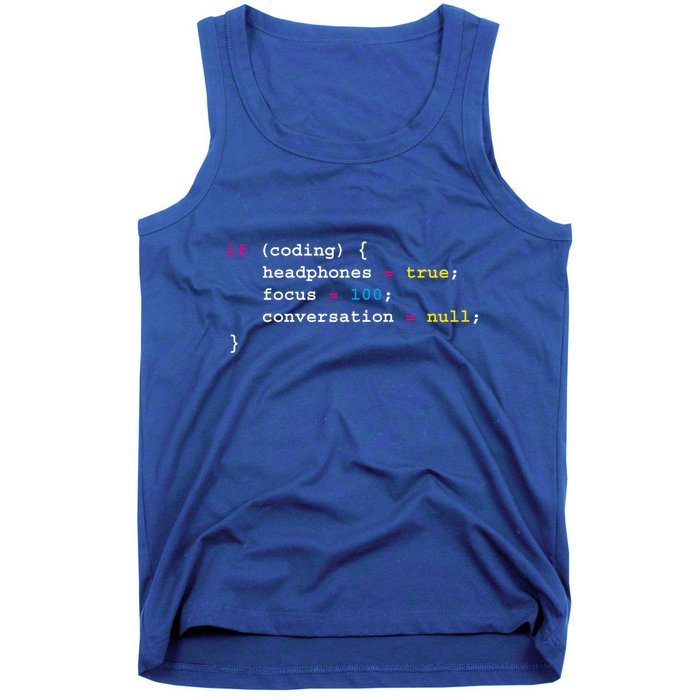 Programming If Coding Headphones Cool Gift Programming Cool Gift Cool Gift Tank Top