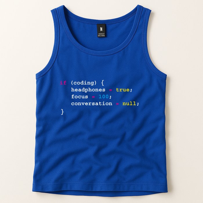 Programming If Coding Headphones Cool Gift Programming Cool Gift Cool Gift Tank Top