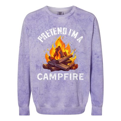 Pretend IM Campfire Funny Halloween Costume Colorblast Crewneck Sweatshirt