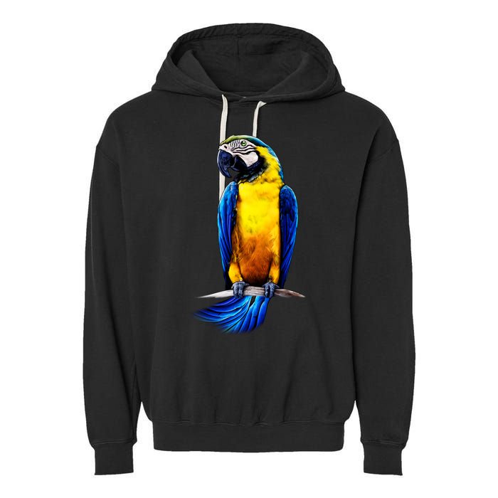 Parrot In Clouds Garment-Dyed Fleece Hoodie