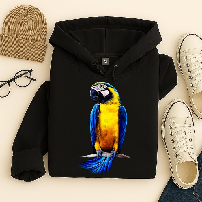 Parrot In Clouds Hoodie