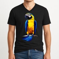 Parrot In Clouds V-Neck T-Shirt